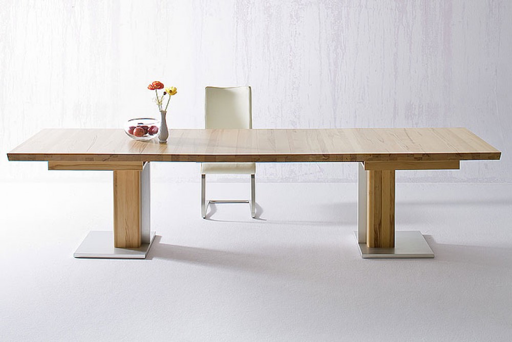 Esstisch Massivholz ausziehbar, Ausziehbarer Tisch Holz, Maße 90 x 180