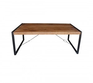 Esstisch Industriedesign, Tisch Metall Holz, Breite 180 cm