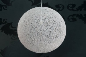 Pendelleuchte Ball, Farbe weiß, 60 cm Durchmesser