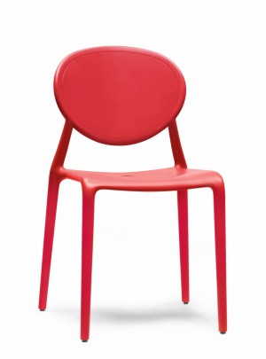 Gartenstuhl rot,  Stuhl rot Kunststoff