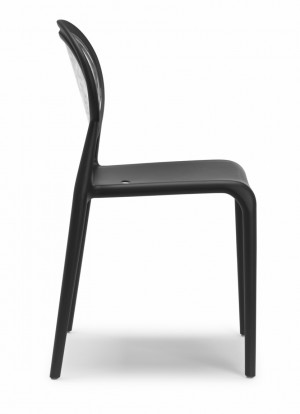 Design Stuhl Kunststoff Glasfaser anthrazit