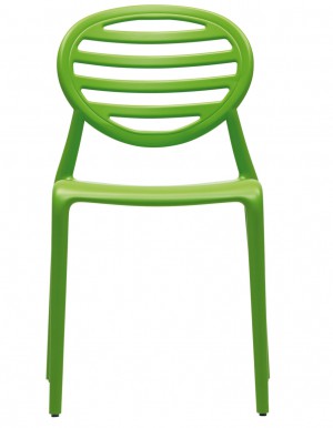 Gartenstuhl,  Stuhl Outdoor aus Kunststoff, Farbe grün