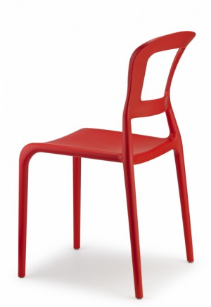 Stuhl rot Kunststoff, Gartenstuhl rot Outdoor 
