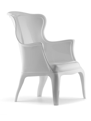 Sessel im Modern-Barockstil, italienisches Design, Farbe weiß