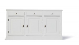Sideboard weiß, Anrichte weiß Landhaus, Sideboard Landhausstil in vier Farben, Breite 177 cm 