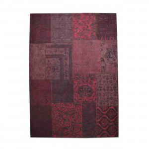 Teppich Patchwork rot, Größe 170 x 240 cm