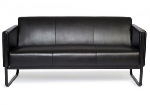 Loungesofa schwarz, Besucher-Sofa schwarz
