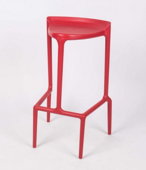 Barhocker rot und in vier weiteren Farben, stapelbar, Sitzhöhe 75 cm