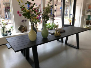 Gartentisch anthrazit, Esstisch outdoor anthrazit, Tisch anthrazit, Gartentisch Aluminium anthrazit, Breite 290 cm