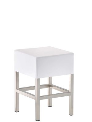 Design Hocker Weiß, 50 cm Sitzhöhe