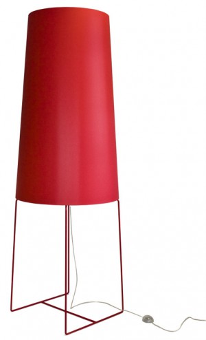 XXL Design-Stehleuchte, moderne Stehlampe in fünf  verschiedenen Farben, rot