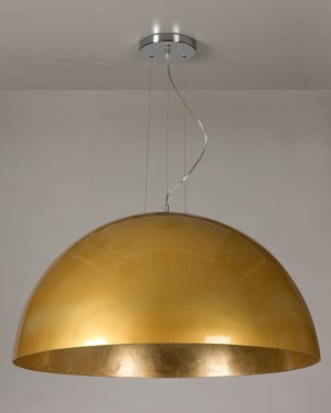Moderne Pendelleuchte Kuppel, Farben Gold, Durchmesser 90cm