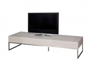 TV Schrank grau, Lowboard beige-grau  mit drei Türen, Breite 180 cm