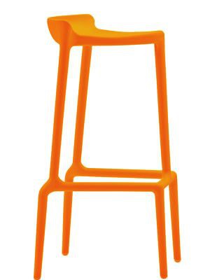 Barhocker orange und in vier weiteren Farben, stapelbar, Sitzhöhe 75 cm