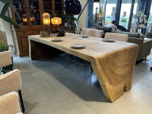 Esstisch massive Tischplatte, Tisch Unikat Massivholz, Breite 255 cm