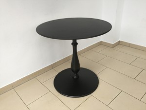 Barocktisch schwarz, Tisch rund schwarz , Bistrotisch rund schwarz,  Durchmesser 80-130 cm