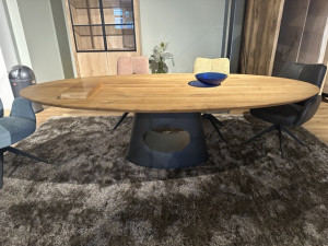 Esstisch oval Eiche Tischplatte, ovaler Tisch Eiche, Breite 240 cm