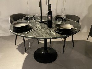 Marmor Tisch schwarz, Tisch rund schwarz, runder Tisch schwarz,  Durchmesser 120 cm