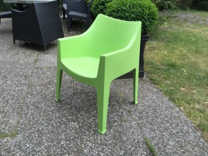 Stuhl grün Kunststoff, Gartenstuhl grün stapelbar, Outdoor Stuhl