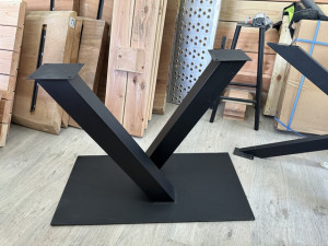 Tischgestell Metall schwarz, Tischfuß schwarz, Metall Tischgestell schwarz, Breite 100 cm