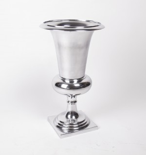 Vase, Deko Vase aus Aluminium, Höhe 60 cm