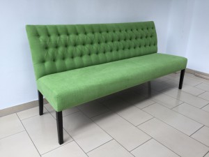 Sitzbank grün im Landhausstil, Bank Länge 200 cm