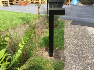 Gartenleuchte schwarz, Außenstandleuchte schwarz, Standleuchte außen schwarz, Höhe 80 cm