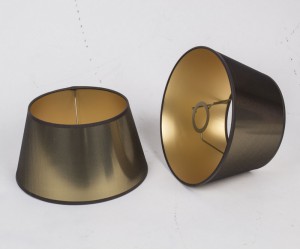 Lampenschirm rund, Farbe Gold, Ø 25 cm