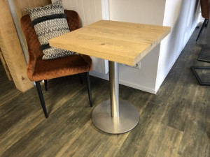 Bistrotisch Eiche, Tisch Eiche Tischplatte Eiche, Maße 60x60 cm