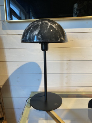 Tischlampe schwarz, Metall Tischlampe, Lampe schwarz, Höhe 48 cm