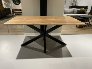 Tisch Massivholz Tischplatte, Naturholz Tischplatte Esstisch, Tisch Naturholz-braun, Breite 180 cm