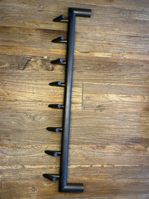 Garderobe Grau, Garderobe Metall, Breite 78 cm, 8 Haken