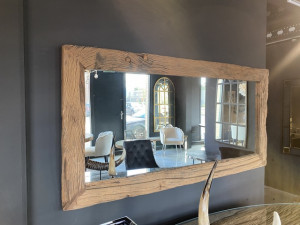 Spiegel Altholz, Wandspiegel Holz-Rahmen, Breite 180 cm 
