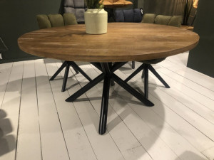 Runder Esstisch, Tisch rund Metallgestell, Esstisch rund, Durchmesser 130 cm