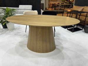 Runder Esstisch Naturholz, Tisch rund Naturholz, Esstisch Naturholzoptik, Durchmesser 120 cm