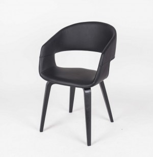 Stuhl gepolstert mit einem Gestell aus Massivholz, Stuhl Farbe Schwarz