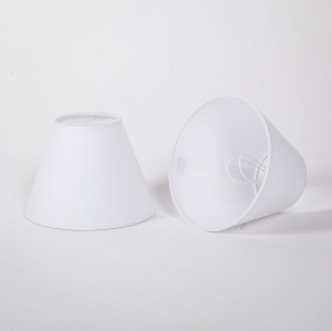 KIemmschirm weiß, Aufsteckschirm rund, Lampenschirm für Kronleuchter,  Ø 16 cm