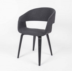 Stuhl gepolstert mit einem Gestell aus Massivholz, Stuhl Farbe Grau