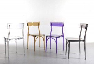 Design Stuhl Classic, Farbe  transparent