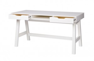 Tisch weiß Holz, Schreibtisch weiß, Schreibtisch Massivholz weiß