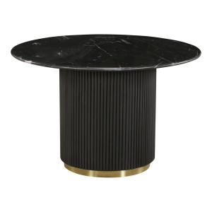 Runder Marmortisch schwarz,  Esstisch rund schwarz, schwarzer Marmortisch rund, Durchmesser 150 cm