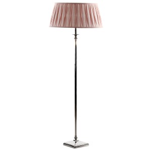 Stehlampe mit oder ohne Lampenschirm, Stehleuchte verchromt, Höhe 120-150 cm