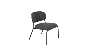 Stuhl dunkel grau Metallgestell schwarz, Sitzhöhe 42,5 cm