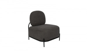 Stuhl schwarz Metallgestell schwarz, gepolstert, Sitzhöhe 42 cm