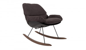 Stuhl schwarz Metallgestell schwarz,Holzfuß dunkel braun, gepolstert, Sitzhöhe 40-50 cm