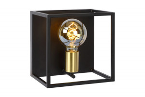 Wandlampe Gold schwarz Industriedesign, Wandleuchte schwarz Metall