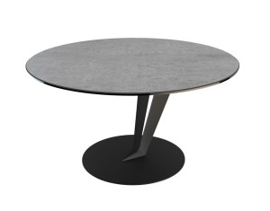 Couchtisch grau rund Keramik-Tischplatte, runder Couchtisch Keramik Tischplatte,  Tisch rund,  Durchmesser 75 cm