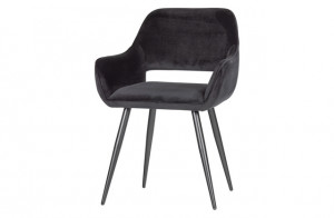 Esszimmerstuhl schwarz, Stuhl schwarz, Stuhl mit Armlehne 