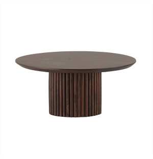 Couchtisch braun rund,  Couchtisch rund  braun Massivholz, runder Couchtisch Tischplatte Massivholz,  Durchmesser 90 cm