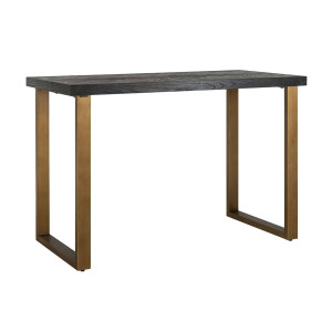 Bartisch schwarz, Tisch schwarz-braun Eiche furniert, Breite 160 cm
